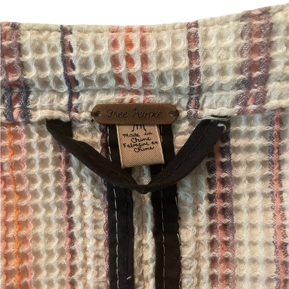 Free People Waffle Knit Full Zip Lightweight Jacket Size M - Picture 3 of 11